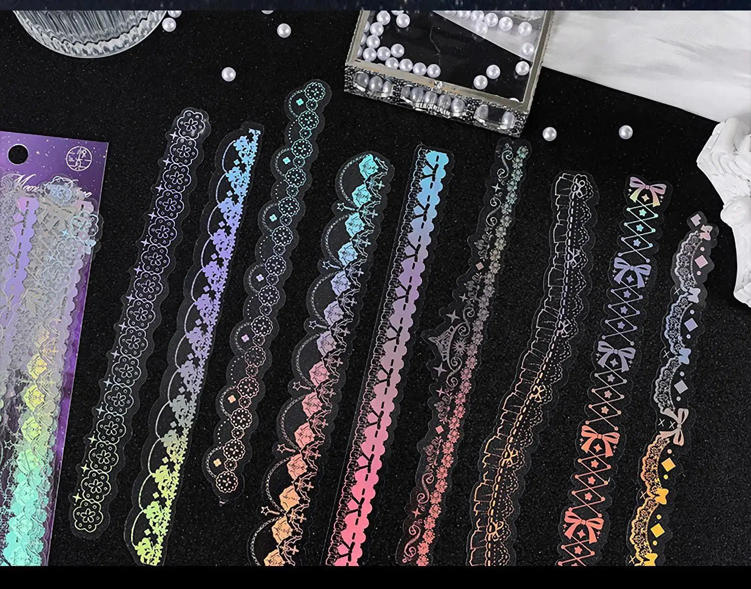 30 Blatt Deko-Aufkleber im koreanischen Stil – süßer und stilvoller holografischer Folienprägeaufkleber für Kpop-Toploader, Tagebücher und mehr – Detail 15