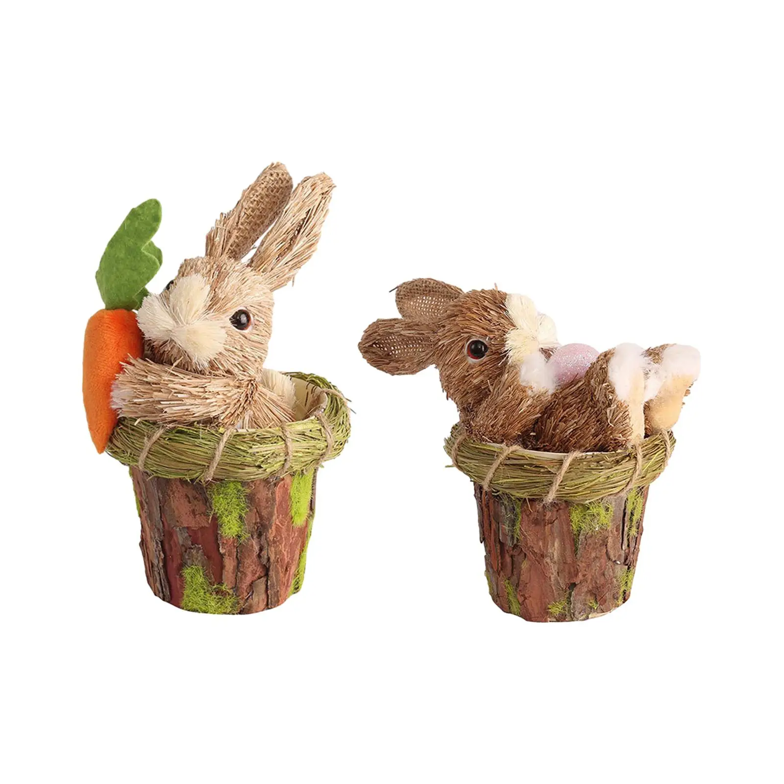 

Соломенный тканый Пасхальный кролик поделки весенние украшения Стильные Фото реквизиты кролик