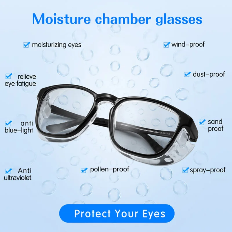 Function Moisture Chamber Glasses Anti Blue light Goggles Moisturizing