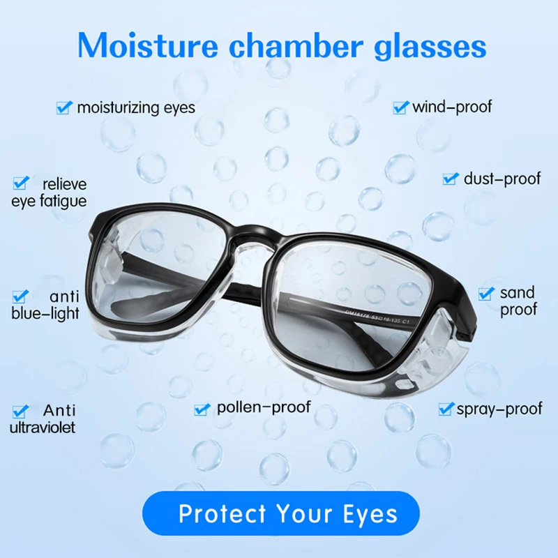 Function Moisture Chamber Glasses Anti Blue light Goggles Moisturizing