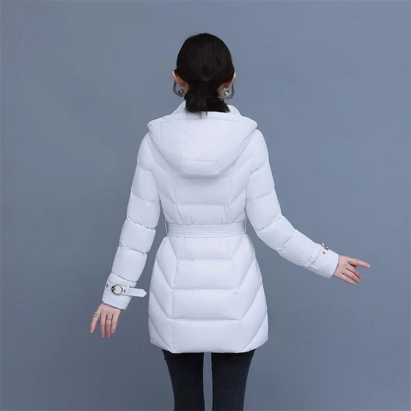 2023 New Women Down Jacket Winter Coat Female Keep Warm Thick Parkas Loose Long Outwear Top Grade Fashion Hooded Overcoat S-4XL