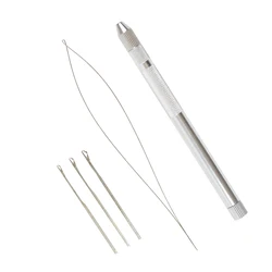1Pc Ventilating Needle for Lace Wig Making Weaving Needles Micro Ring Loop Threader for Hair Extension Tool