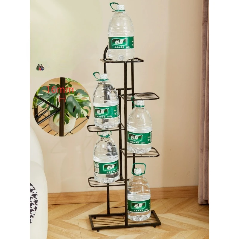 Living Room Floor Standing Storage Rack Balcony Flower Pot Succulent Iron Art Indoor Space Saving Strong Load-bearing Capacity