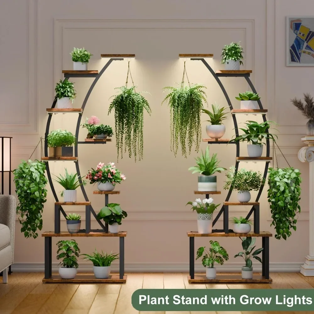 

Flowerpot Display Racks,9 Tiered Metal Plant Shelf Stand for Flowers, Tall Plant Stand for Indoor Plants, Multiple Free Shipping