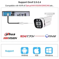 Caméra de vidéosurveillance Poe 4K Ip Onvif Audio 48V POE/DC 12V 4MP/5MP/8MP, Vision nocturne, caméra de sécurité étanche pour NVR 4