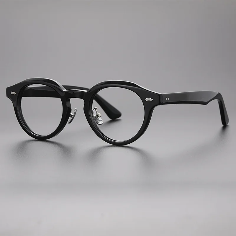 

Top Quality Designer Handmade Acetate Glasses Frames Men Women Retro Vintage Myopia Prescription Eyeglass Frames Round Eyewear