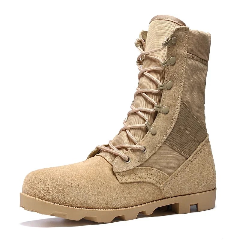 

Combat Boot Men Waterproof Tactical Boots Outdoor Hiking Breathable Mesh Army Shoes