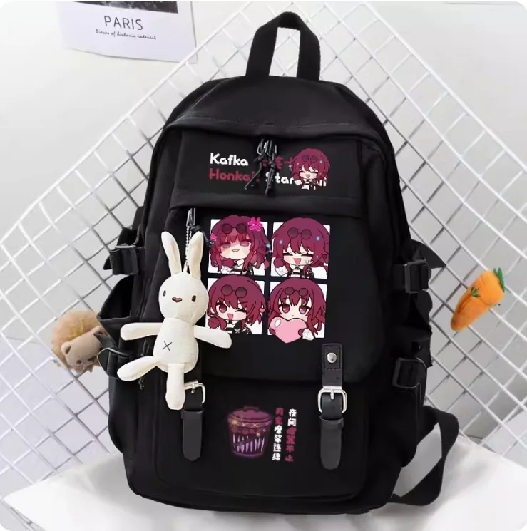 

Anime Honkai: Star Rail Kafka Schoolbag Backpack High-capacity Shoulder Bag Cosplay Student Teenage Gift B172