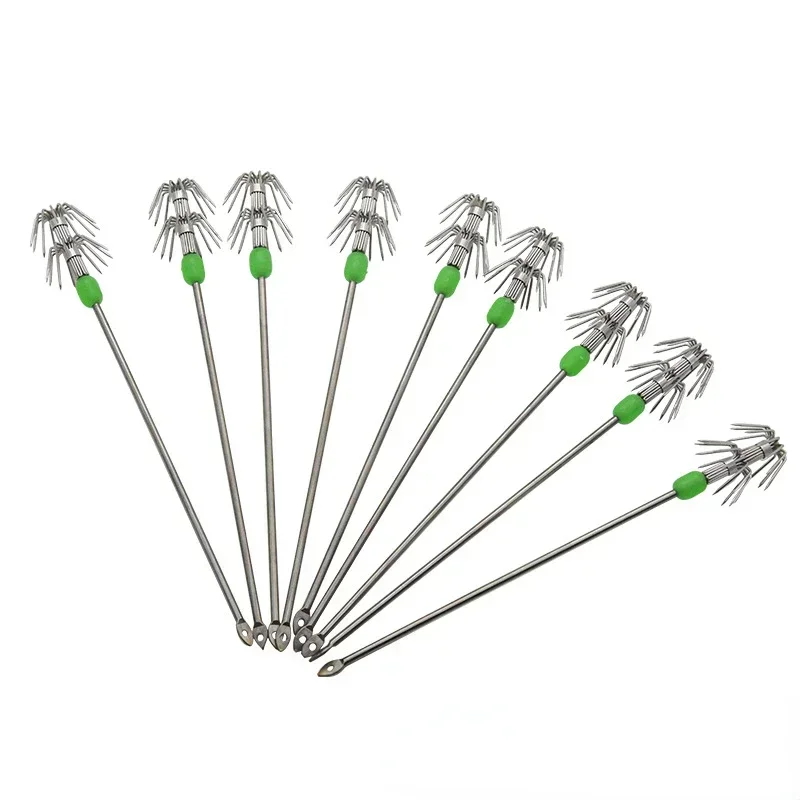 15cm17cm luminous Hook Squid Live Shrimp Hook Umbrella Live Bait Hook Squid Blow Tube Octopus Ink Fish 14 Crochet