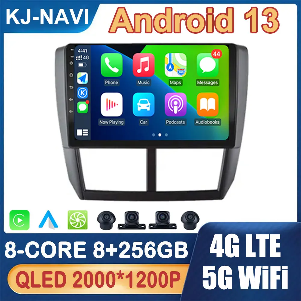 

Автомобильный мультимедийный видеоплеер, 8 ядер, Android 14, для Subaru Forester 2007-2013 Impreza 2007-2013, GPS-навигация, 4G LTE, Wi-Fi