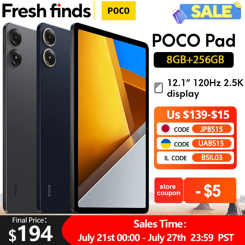 ワールドプレミア] POCO Pad グローバルバージョン 12.1 インチ