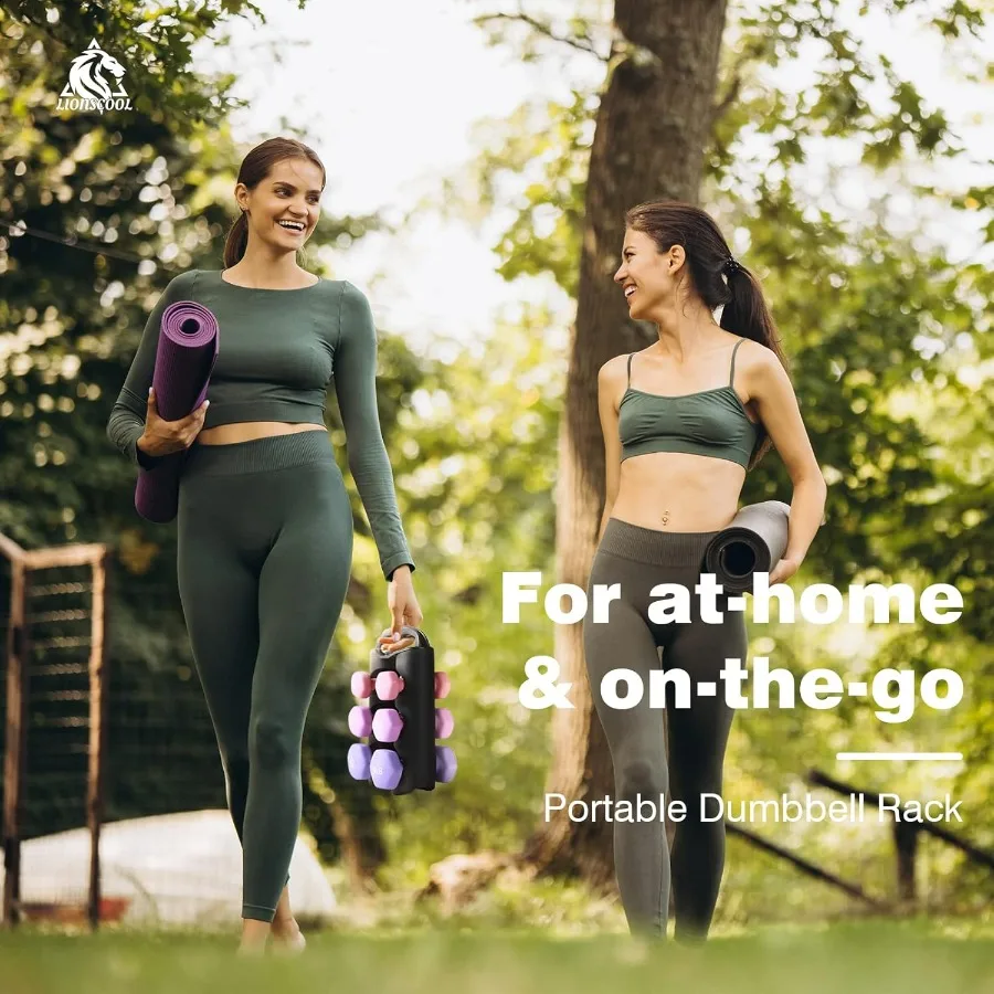 Set of 2 Neoprene Coated Dumbbell Hand Weights, Anti-Slip and Anti-Roll Hex Dumbbells in Pair for Strength Training, Resistance