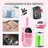 2 Pack Walkie Talkies for Kids Toys Rechargeable Battery Walkie Talky 22 Channels 2 Way Radio 3KM Long Range for Children Gifts 2