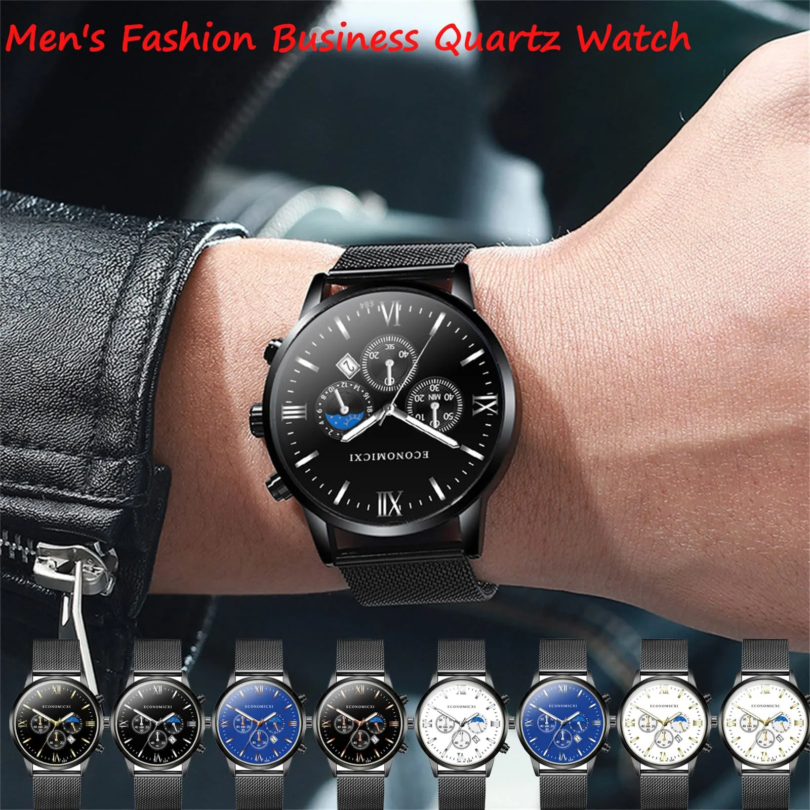 

Modern Fashion Black Quartz Men Watches Outdoor Watch Fashion Simple Business Clock Quartz Wristwatch Date For Sports Daily