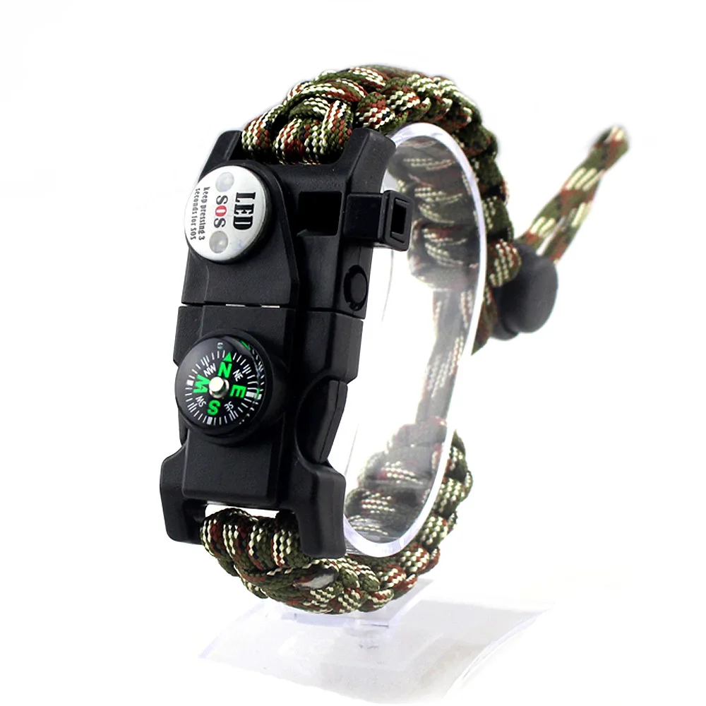 

Bracelet Men Outdoor Multifunctional Paracord Survival Bracelet Outdoor Camping Rescue Rope Bracelet Tourism Equipment EDC Tool