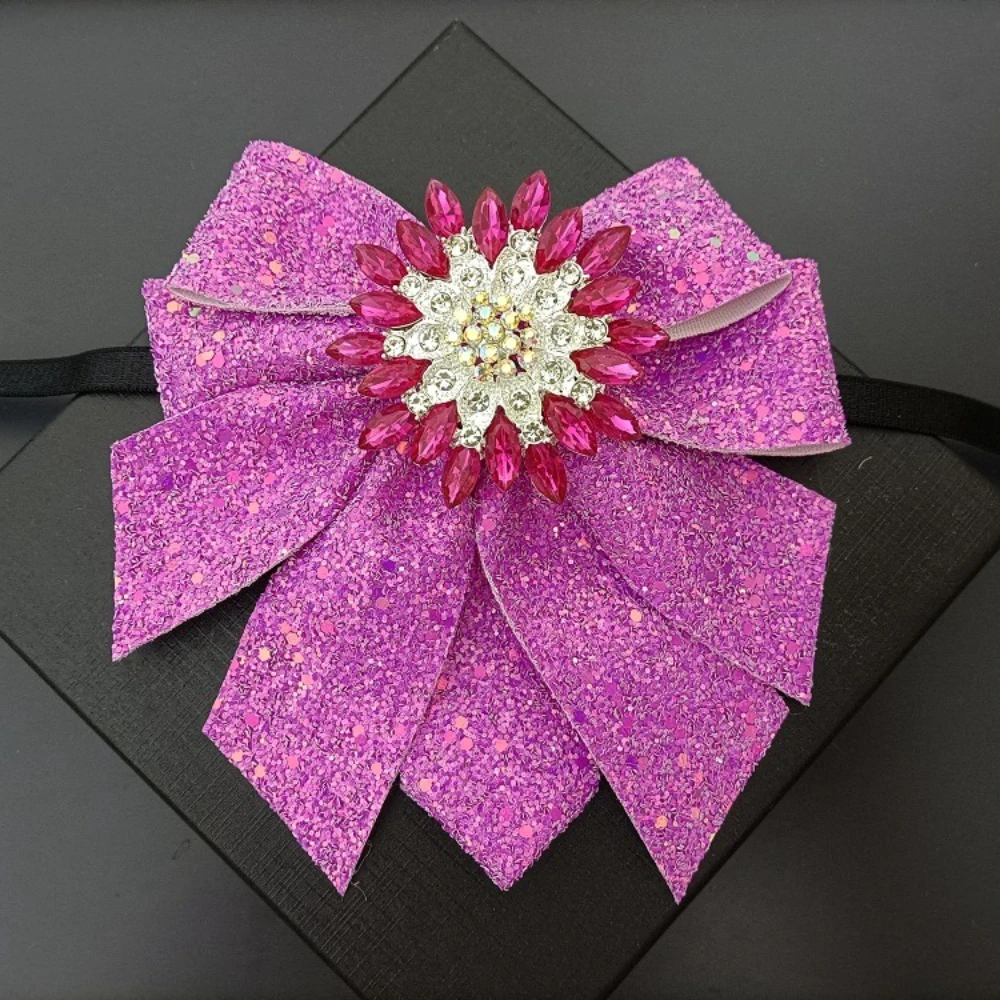 Original Design Fliege Britische Koreanische Hochzeit Anzug Hemd Kragen Blume Luxus Rosa Strass Zubehör Handgemachte Geschenke Krawatten – Detail 11