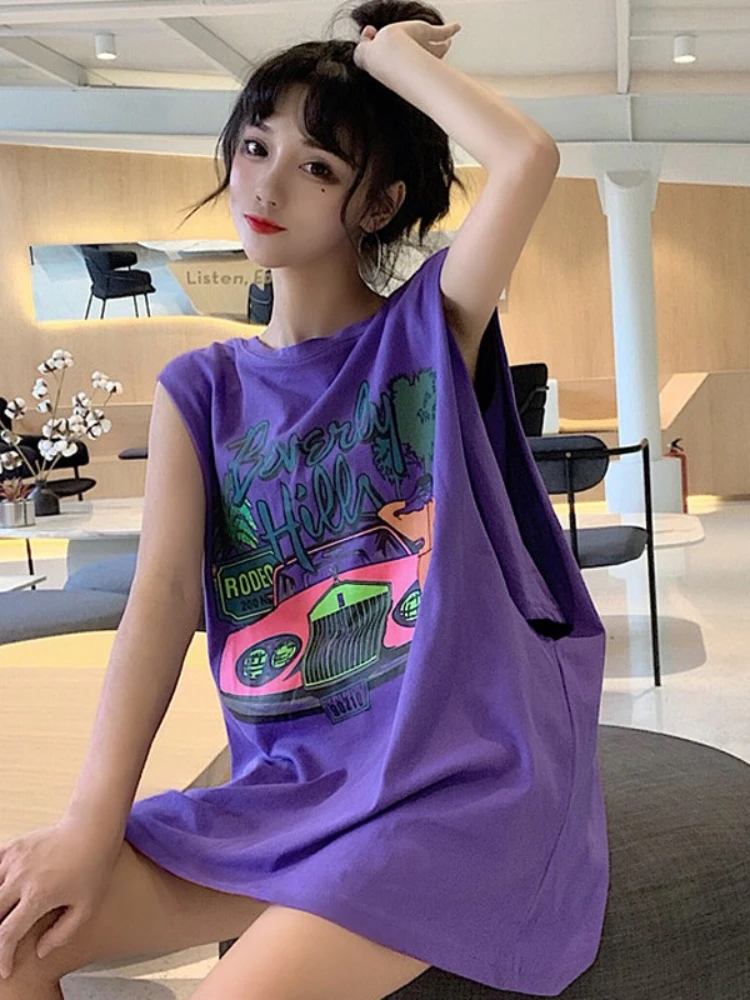 Nicemix Y2K Punk Vest Men High Street American Print Sleeveless T-shirt  Women's Summer Korean Loose Basketball Uniform Tank Top - AliExpress