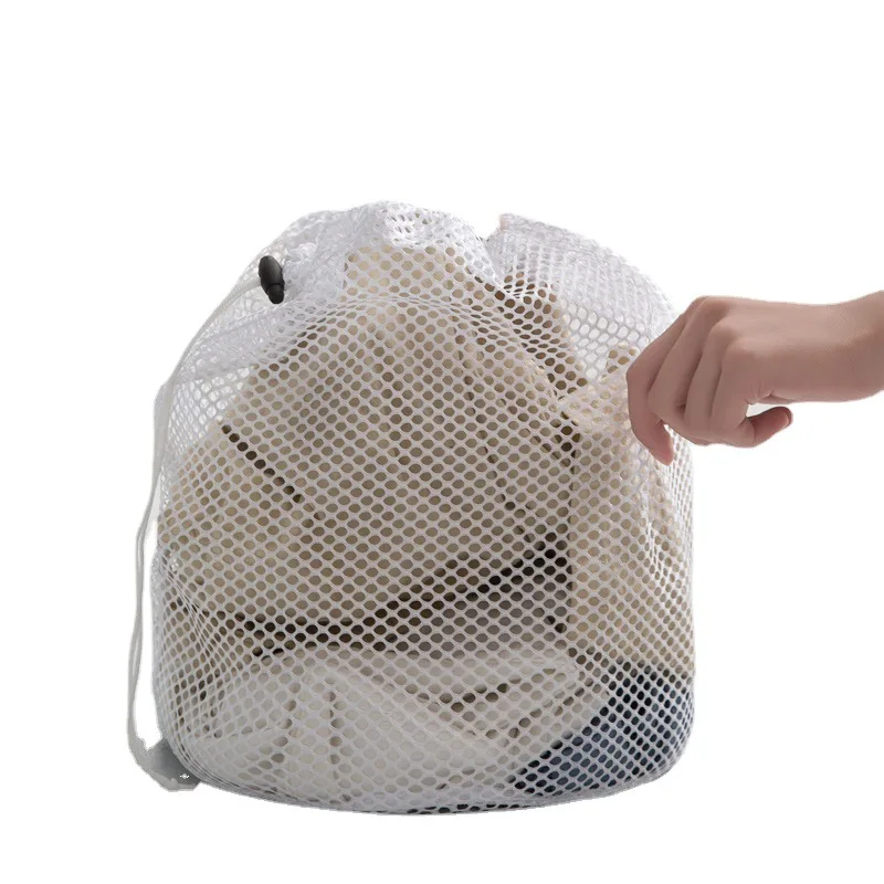 Nylon Mesh Washing Bags Underwear Bra Laundry Bag Basket Household Clean Organizer Drawstring Beam Port Household Cleaning laundry bag storage bags clothes washing bag underwear washing bag bra washing bag