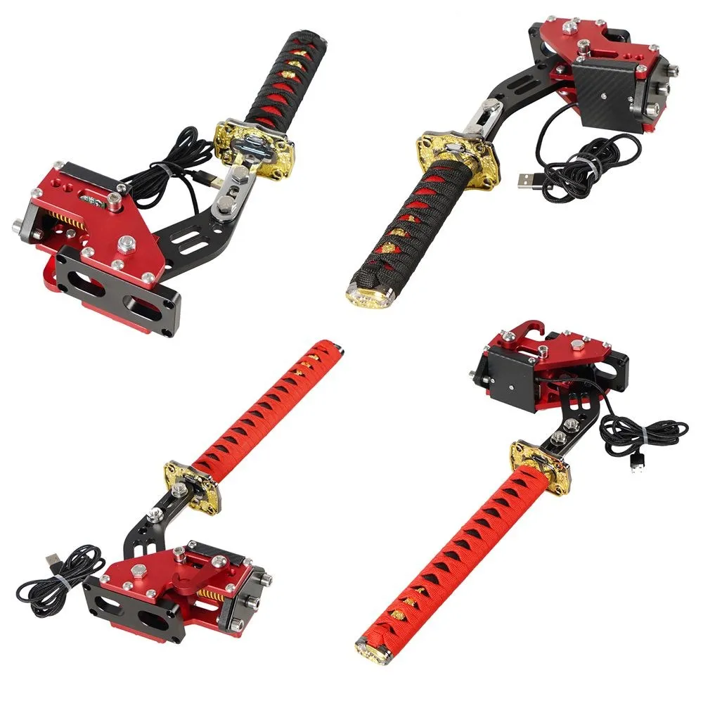 Katana Handbrake Pc Usb Square Plate Samurai Sword Peripheral 15 26Cm For Sim Racing Game G25/27/29 T300 T500 Red