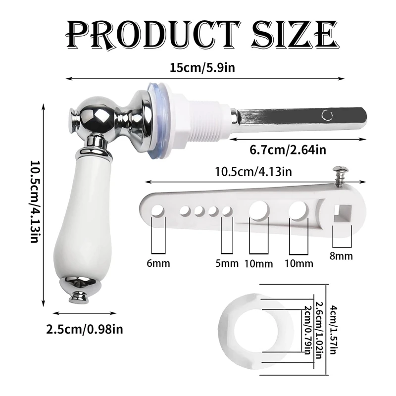 Ceramic Toilet Flush Handle Toilet Handles Flush Lever Traditional Victorian Style Handle Replacement Kit toilet accessories