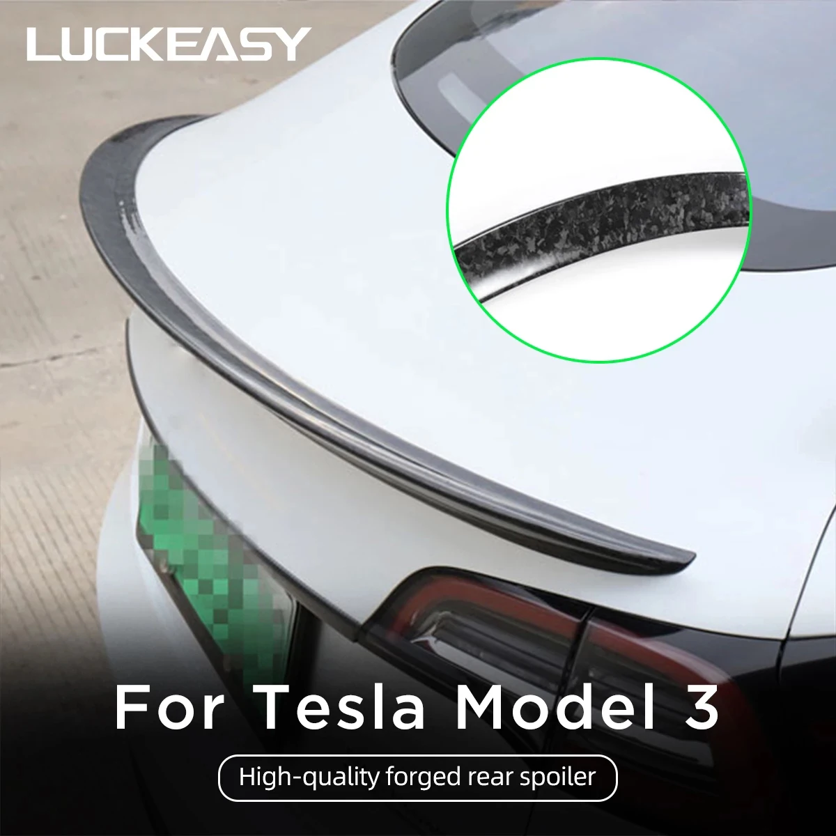 

Автомобильный кованый задний спойлер из углеродного волокна для Tesla Model 3 внешние модифицированные аксессуары модель 3 2022 спойлер из углеродного волокна