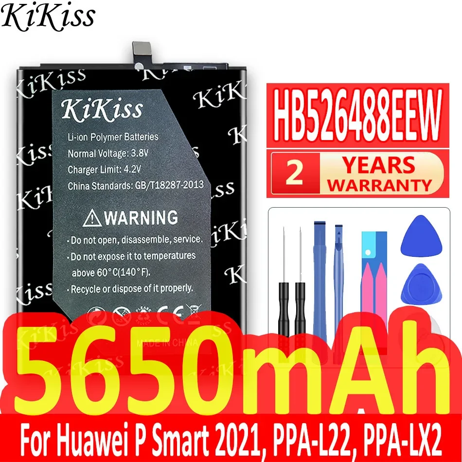 

5650mAh HB526488EEW запасная батарея для Huawei P Smart 2021 PPA-LX2 L02B L22B батареи