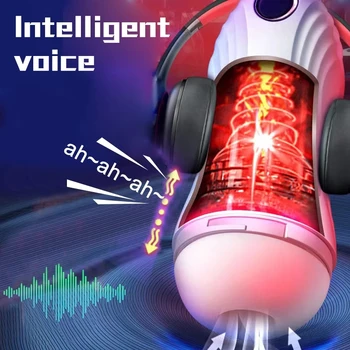 Automatic Sucking Male Masturbator One Click Orgasm with 5 Suction & 10 Modes Vibration Real Vaginal Pussy Oral Adult Sex Toy 5