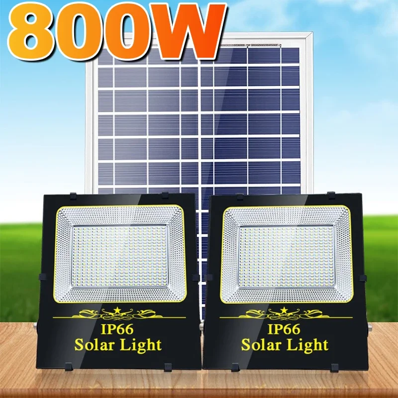 

2 head LED Flood Lamp Street Wall Solar LED Solar Light Outdoor Remote Control Waterproof For Garden Path Landscape Spotlight