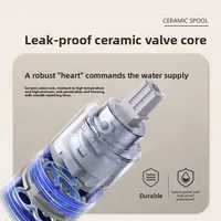 ก๊อกน้ำอ่างอาบน้ำแบบตั้งพื้น ทำจากทองเหลือง สำหรับน้ำร้อนและน้ำเย็น เหมาะสำหรับบ้าน โรงแรม ห้องน้ำ 3