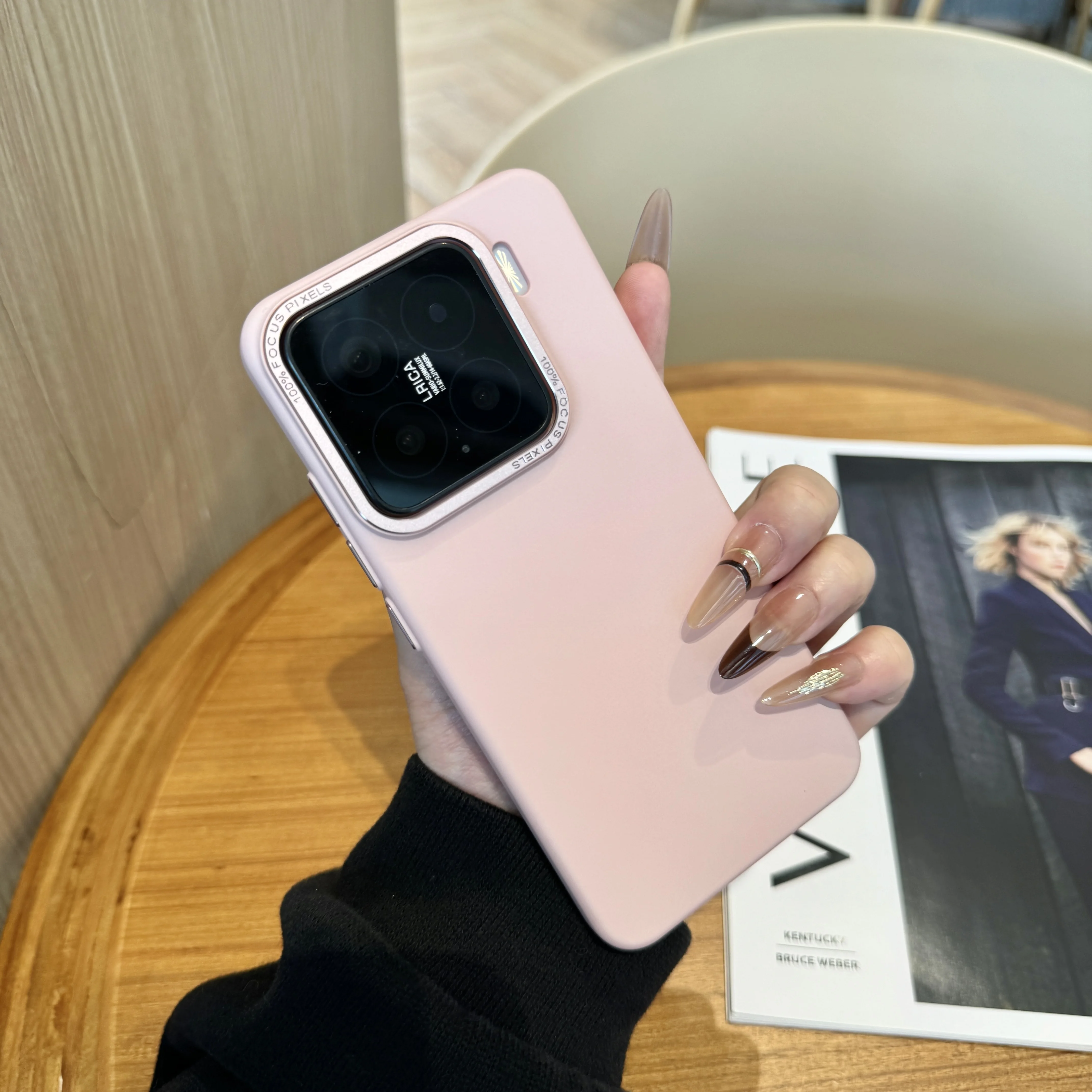 Solid Color Matte Shockproof Metal Phone Case with Camera Lens Protection