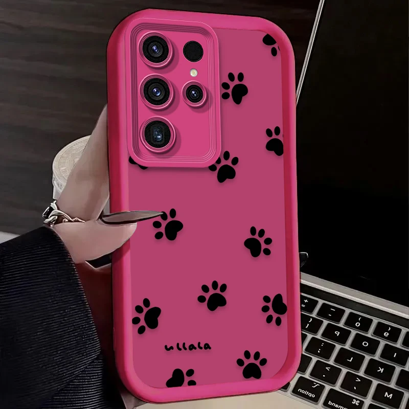 Adorable Black Line Pet-Themed Phone Case