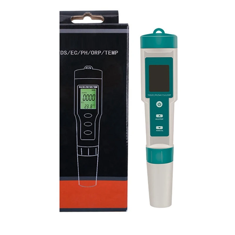 

Promotion! 2X 7 In 1 PH/TDS/EC/ORP/Salinity /S.G/Temperature Meter C-600 Water Quality Tester For Drinking Water,Aquariums PH Me