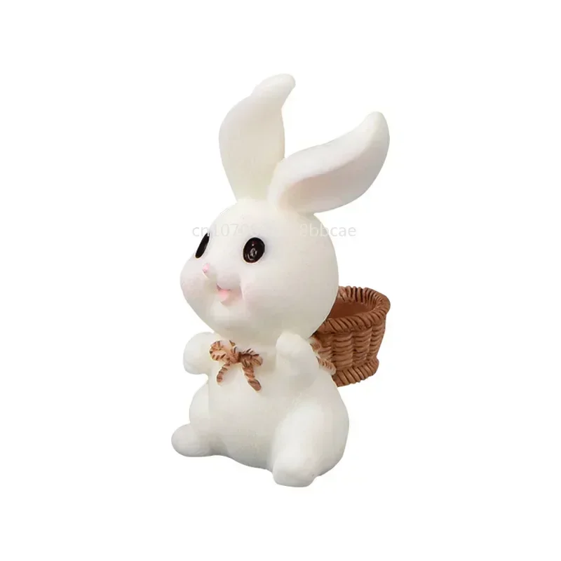 Cute Rabbit Bunny Ornament for Home, Mini Bunny, Miniature Figurines, Miniature Landscape Decoration, Easter Decoration