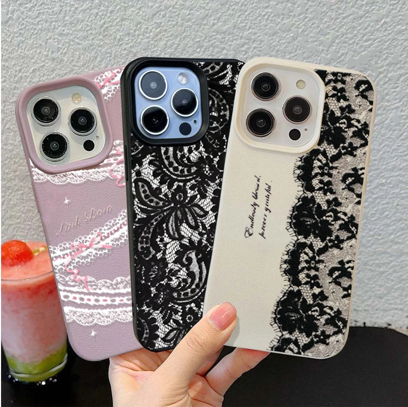 Elegant Black Lace Pattern Phone Case
