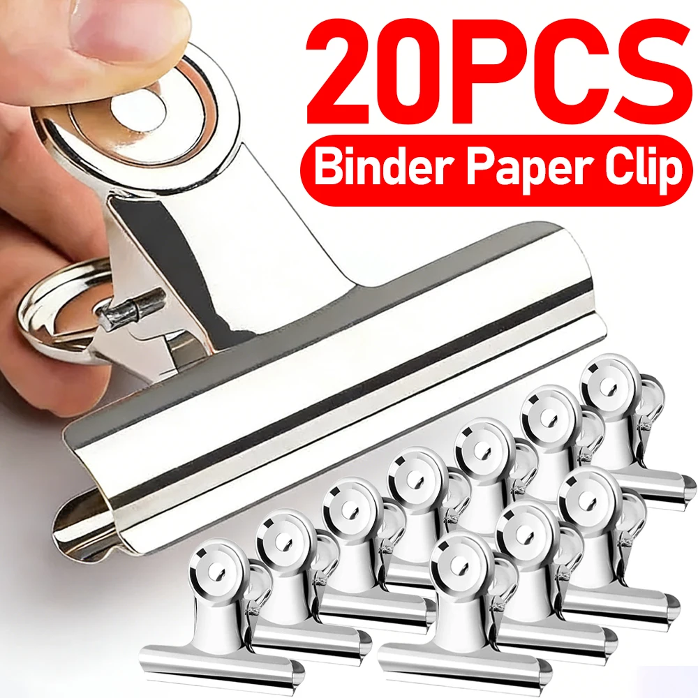 Stainless Steel Metal Binders Multifunctional Paper Clips Clamp for Food Bag Pictures Photos Home Kitchen Office School Supplies - 2
