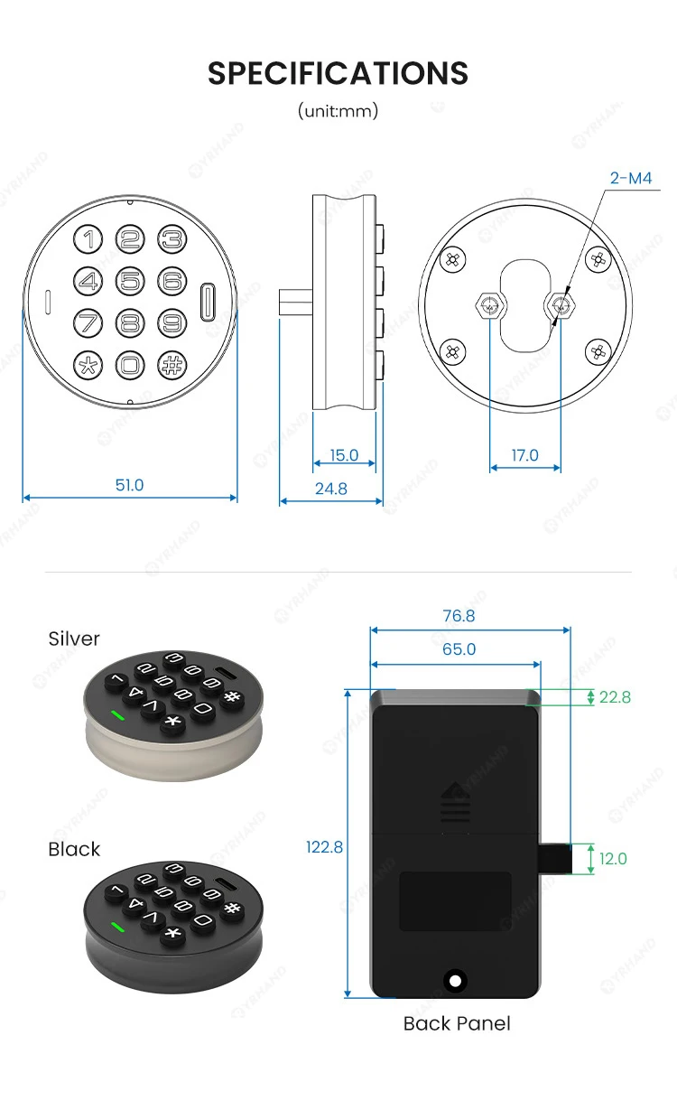 Smart Cabinet Lock Keypad & RFID Card Entry, Electronic Digital Code Security He