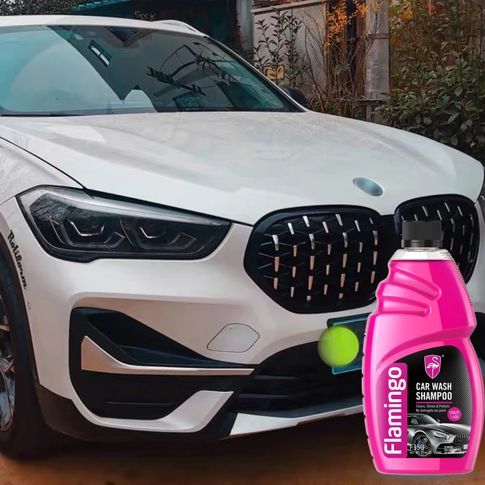 Flamingo F350 500ml Car Wash Shampoo For Hand and Machine Washing Big Volume Cleaner High Concentration Super Foam Detail car wash shampoo