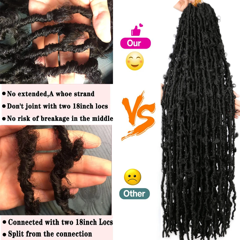 Extra Long 36 Inch Butterfly Locs Crochet Hair Distressed Butterfly Locks  Crochet Braids Messy Soft Faux Locs Pre Looped