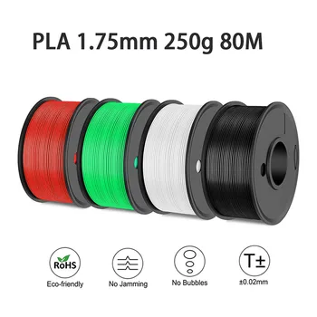 Easythreed 3D 인쇄 필라멘트, PLA 250g 길이, 80M 직경, 1.75mm FDM 프린터 재료