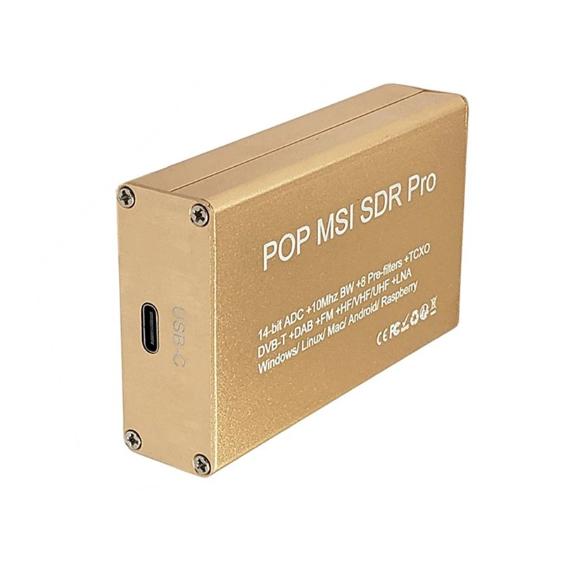 

Radio SDR Pro Pop10khz-2Ghz Wideband 14-Bit Software Radio SDR Wireless Radio Receiver