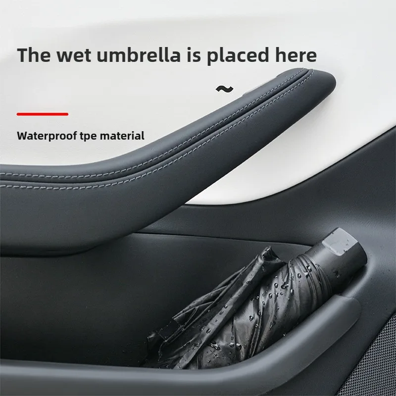 4Pcs for Tesla Model Y YL Juniper 2025 2026 Launch Door Side Storage Box Full-Cover Front & Rear Interior Organizer Accessories