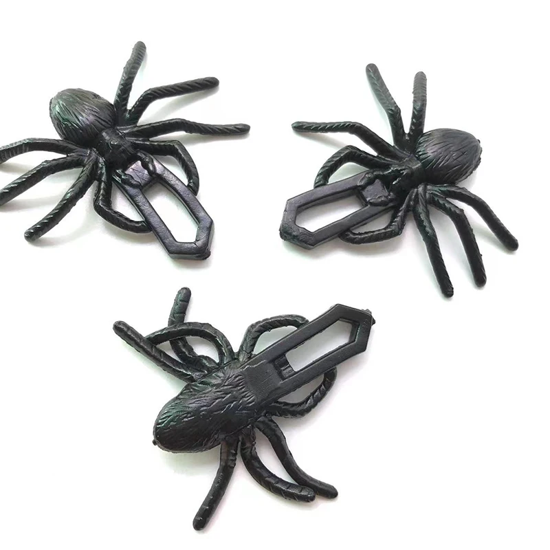 30Pcs Creative Slingshot Spider Halloween TPR Soft Rubber Elastic Stretch Small Spider Slingshot Kids Sticky Stretchy Small Toys