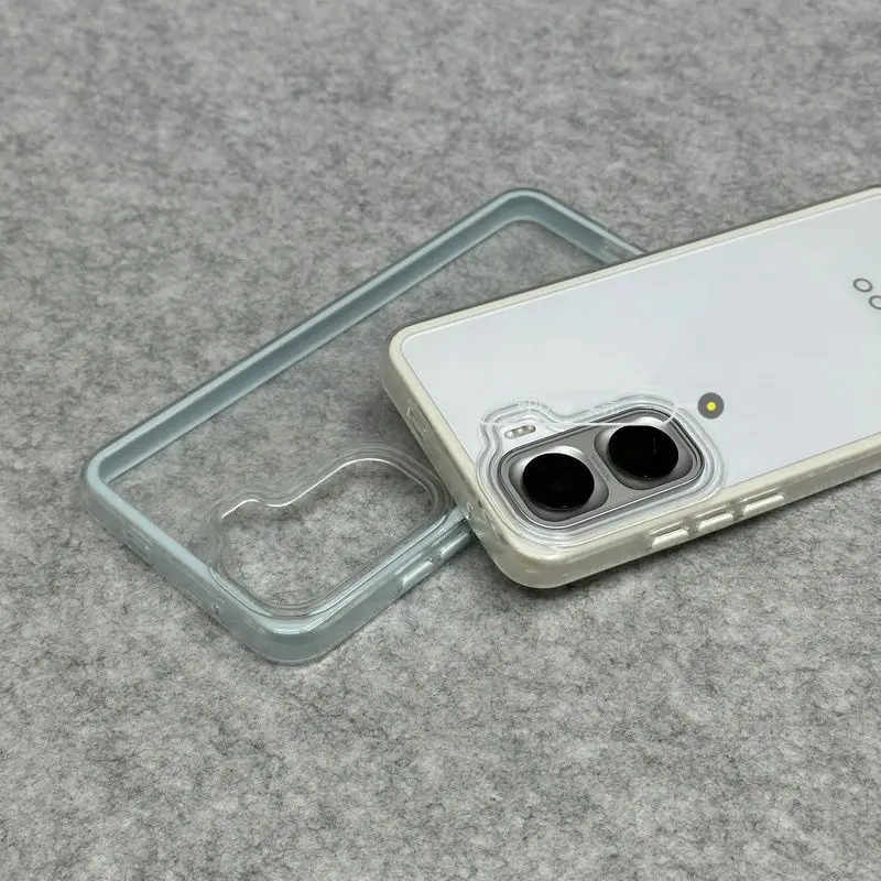 Transparent Two-in-One TPU Anti-fingerprint Shockproof Bumper Case