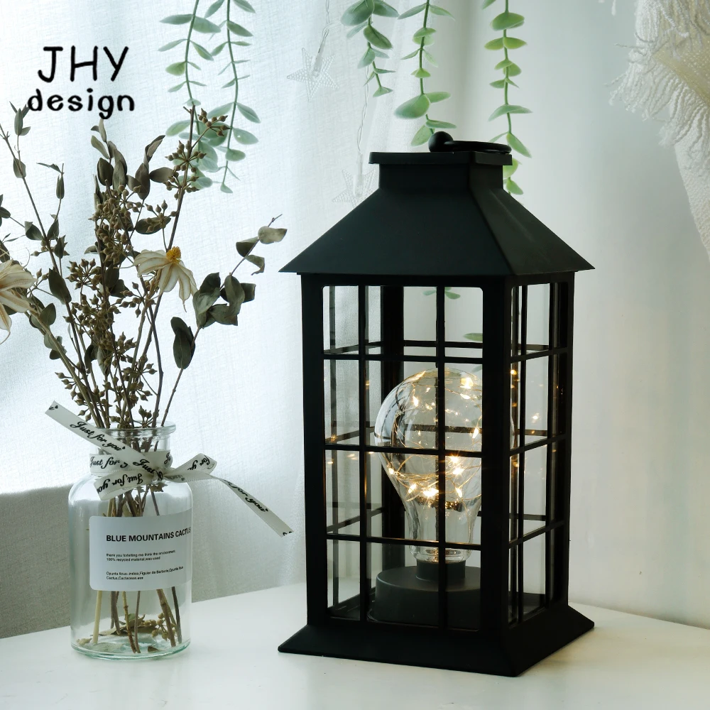 Black Plastic Table Lamp Battery Operated Lamp Hanging Lamp Patio