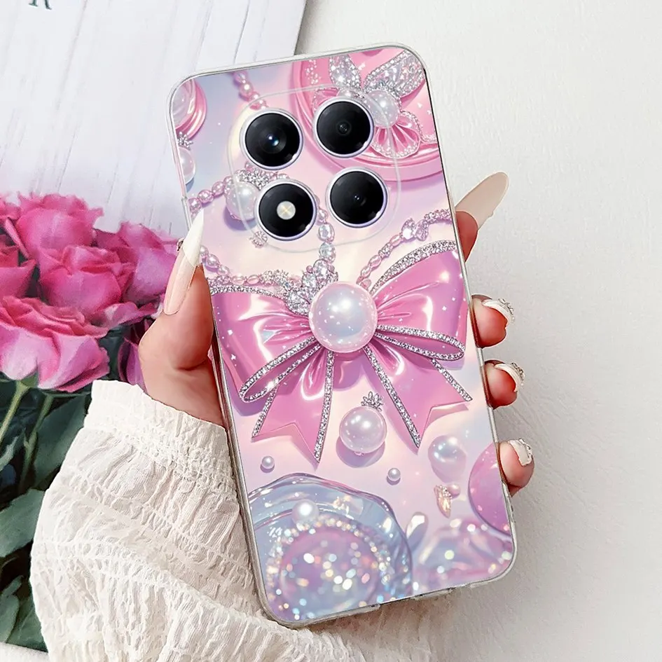 Cute Strawberry Love Heart Soft Silicone Clear Phone Case Cover