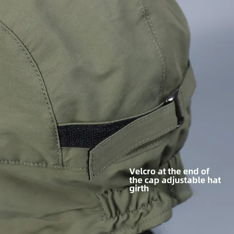 Japanese Retro Solid Color Velvet Pilot Hat Winter Outdoor Warm Ear Protection Windproof Skiing Bomber Hats Men and Women Winter Hat Earflap Hat