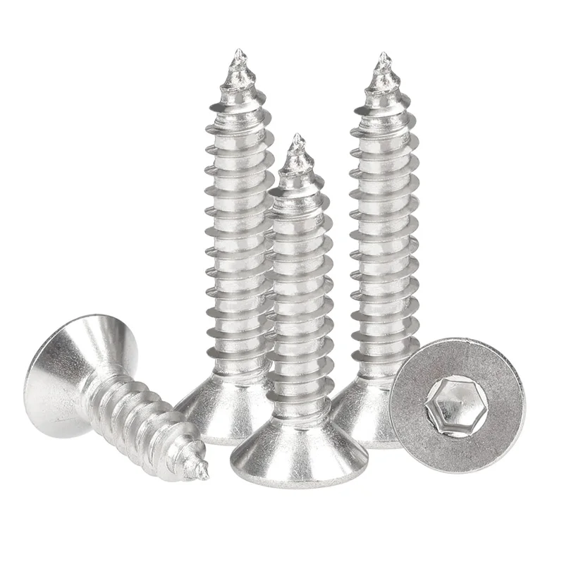 

M4 M5 M6 M4/5/6*20/25/30 304 Stainless Steel SS DIN7991 Bolt Inner Hex Hexagon Socket Flat Countersunk Head Self Tapping Screw