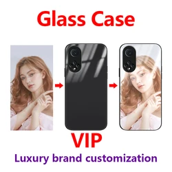 Personalized Pattern Design Custom Glass Silicone Phone Case for P40 Pro (Glass - Case)