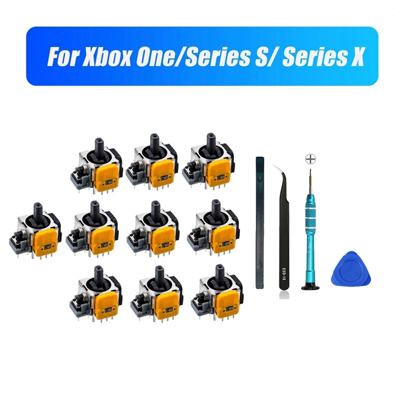 홀 전자기 조절식 조이스틱 수리 세트, 스크루 드라이버 포함, One/Series S/X 조이스틱, 10PCs