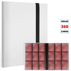 Premium 360-Pocket Side Loading Trading Card Album Binder (WHITE)